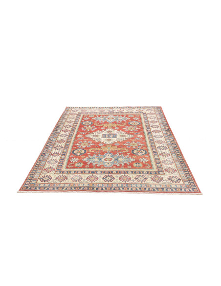 Rug Kazak Co 152x202 Terracotta Blue