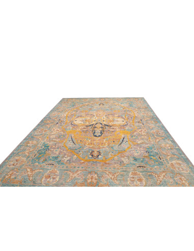 Rug Shahi Fine 279x371 Petrol Blue-green Gold A