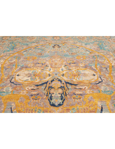 Rug Shahi Fine 279x371 Petrol Blue-green Gold A
