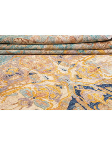 Rug Shahi Fine 279x371 Petrol Blue-green Gold A