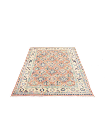 Rug Kazak Co 119x177 Terracotta And Blue