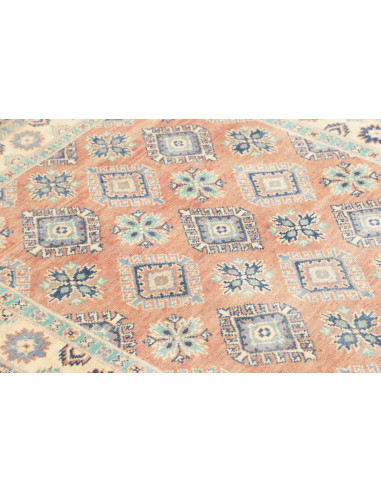 Rug Kazak Co 119x177 Terracotta And Blue