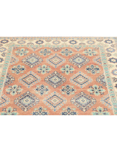 Rug Kazak Co 119x177 Terracotta And Blue