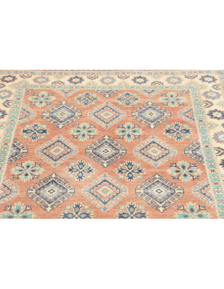 Rug Kazak Co 119x177 Terracotta And Blue