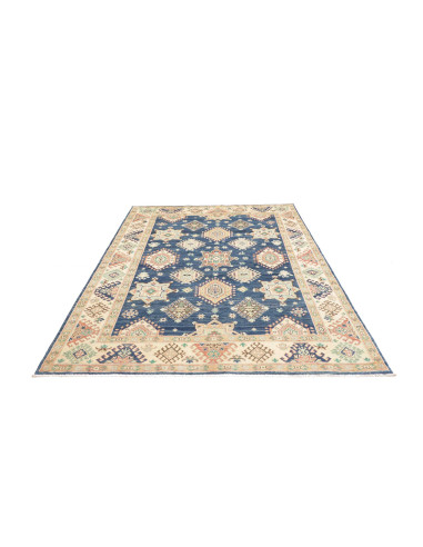 Rug Kazak Co 173x240 Deep Blue Cream