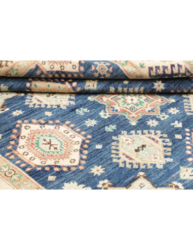 Rug Kazak Co 173x240 Deep Blue Cream