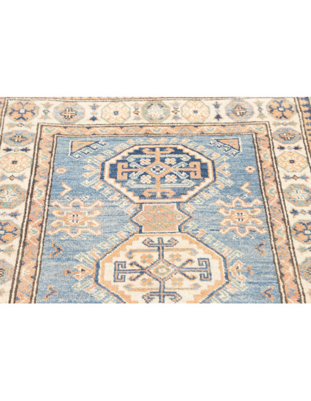 Rug Kazak Co 79x126 Blue Cream