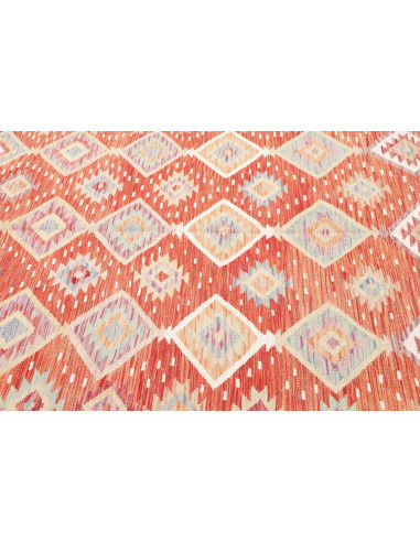 Rug Killim 205x290 Terracotta With Blue And Bei