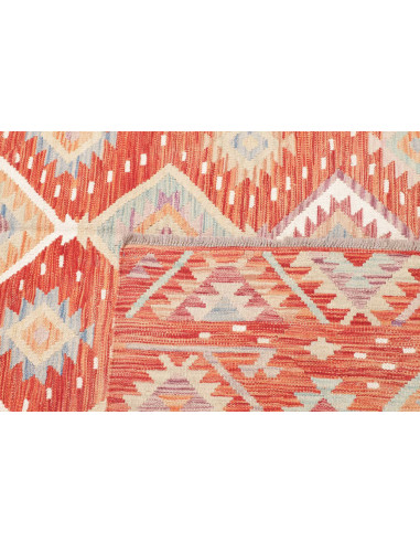 Rug Killim 205x290 Terracotta With Blue And Bei