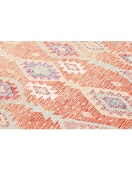 Rug Killim 175x250 Terracotta Orange Pastel Blu