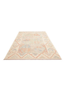 Rug Killim 177x246 Ivory With Pastel Accents (l 2