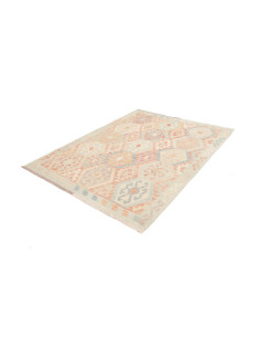 Rug Killim 152x200 Soft Blue And Coral Pink 2