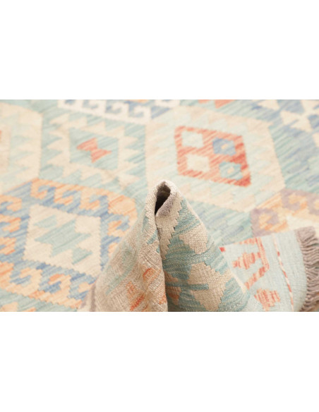 Rug Killim 125x183 Soft Blue Cream