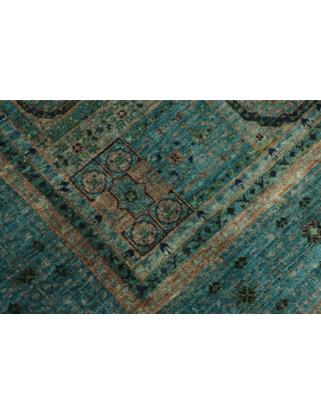 Rug Mamlouk Pakistan 150x202 Turquoise Olive Gr