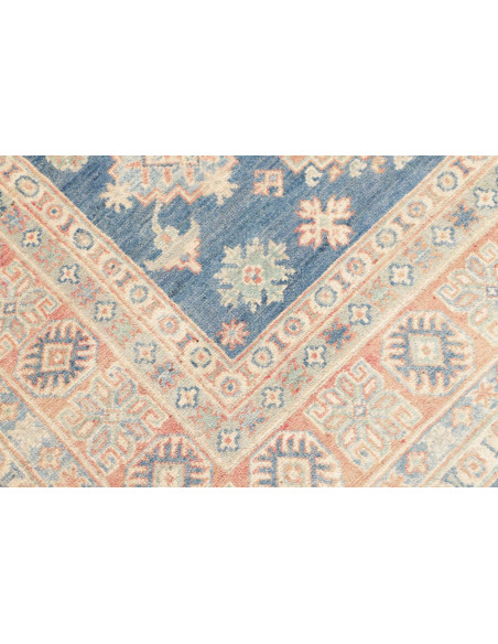 Rug Kazak Co 148x203 Ocean Blue With Cream Peac
