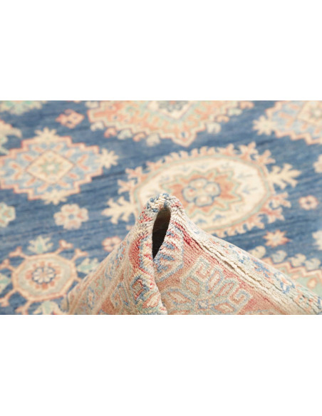 Rug Kazak Co 148x203 Ocean Blue With Cream Peac