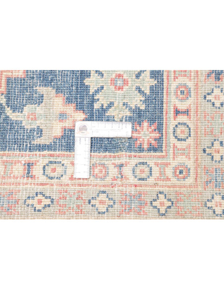 Rug Kazak Co 148x203 Ocean Blue With Cream Peac