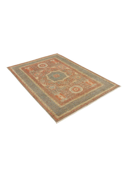 Rug Mamlouk Pakistan 127x189 Terracotta Red Blu