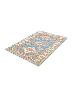 Tappeto Kazak Co Afgahnistan 102x142 Blu Predom 2