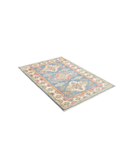 Tappeto Kazak Co Afgahnistan 102x142 Blu Predom