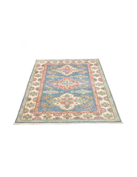 Tappeto Kazak Co Afgahnistan 102x142 Blu Predom