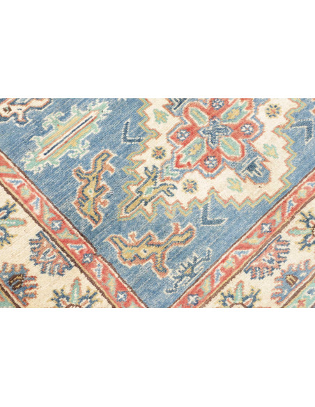 Tappeto Kazak Co Afgahnistan 102x142 Blu Predom