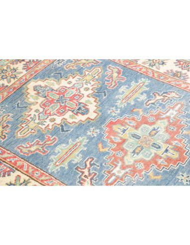 Tappeto Kazak Co Afgahnistan 102x142 Blu Predom