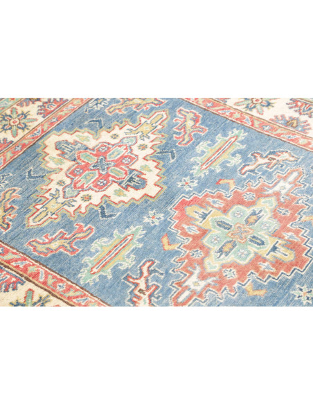 Tappeto Kazak Co Afgahnistan 102x142 Blu Predom