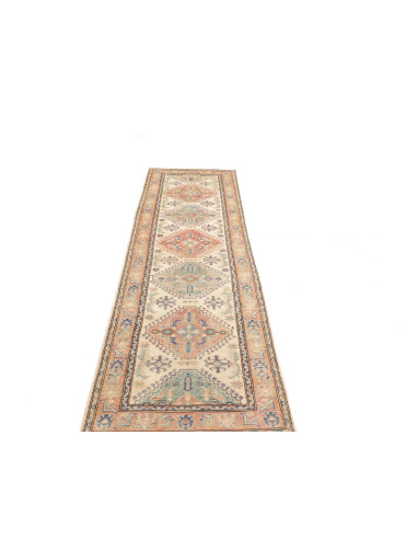Rug Kazak Co 82x296 Beige With Multicolor Accen