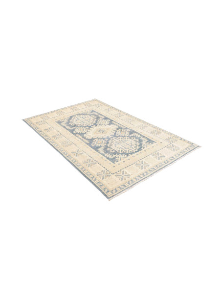 Tappeto Kazak Co Afgahnistan 121x184 Blu Crema