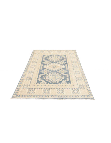 Tappeto Kazak Co Afgahnistan 121x184 Blu Crema