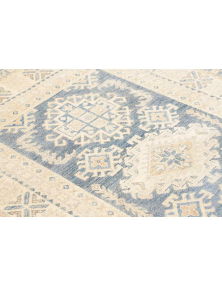 Tappeto Kazak Co Afgahnistan 121x184 Blu Crema
