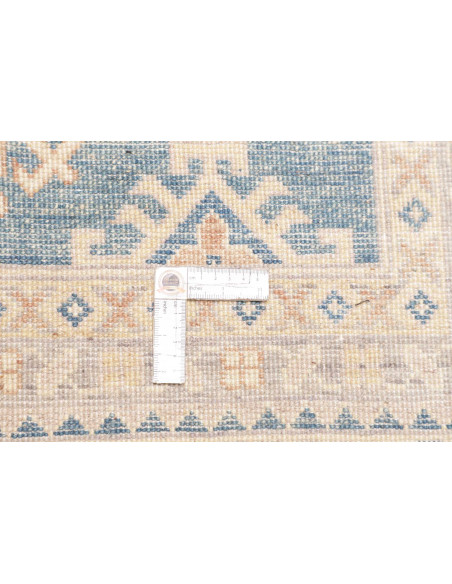 Tappeto Kazak Co Afgahnistan 121x184 Blu Crema