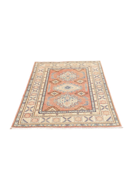 Rug Kazak Co 100x147 Terracotta Blue