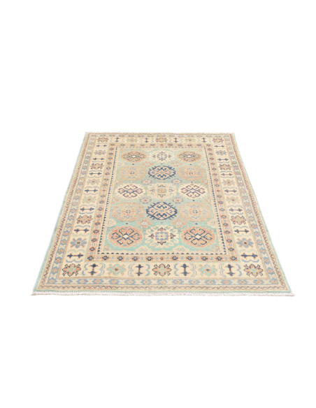 Tappeto Kazak Co Afgahnistan 100x151 Verde Acqu