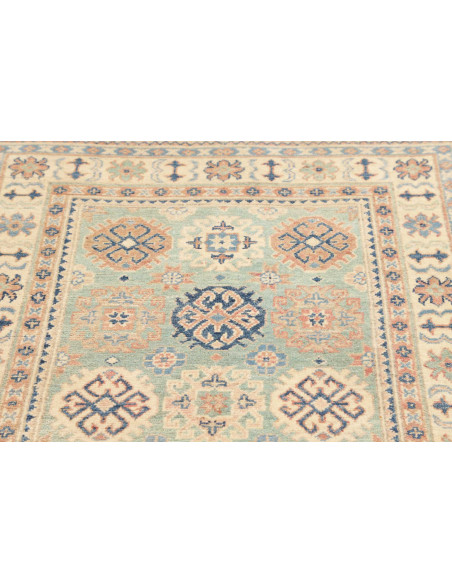 Tappeto Kazak Co Afgahnistan 100x151 Verde Acqu