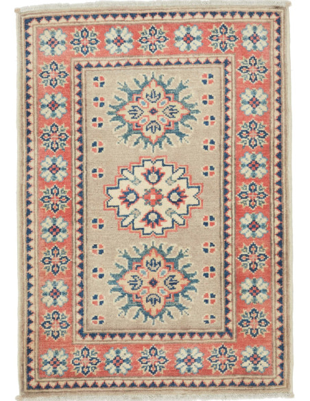 Rug Kazak Afghanistan maroon red 64x90