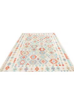 Tappeto Kilim Afghanistan 198x297 Bianco Sporco 2