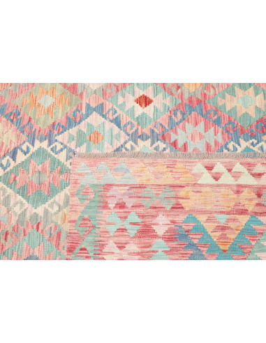 Rug Kilim Afghanistan 200x294 Coral Pink Light