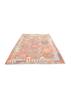 Rug Kilim Afghanistan 178x246 Terracotta Blue 2