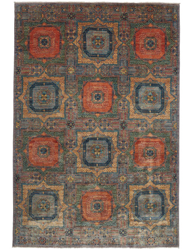 Tappeto Mamlouk Pakistan 202x302 Blu Ardesia Ar
