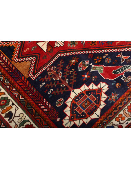 Shiraz 182x279 Cm Shiraz, Persia, Lana Cardata A Mano,