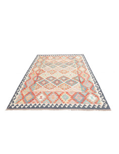 Tappeto Kilim Afghanistan 163x237 Blu Turchese 2