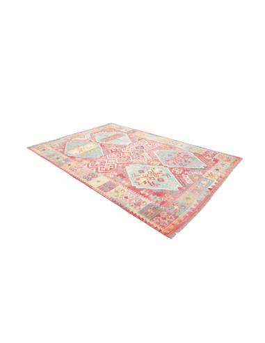 Tappeto Kilim Afghanistan 200x292 Rosso Corallo