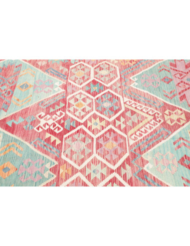 Tappeto Kilim Afghanistan 200x292 Rosso Corallo