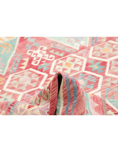 Tappeto Kilim Afghanistan 200x292 Rosso Corallo