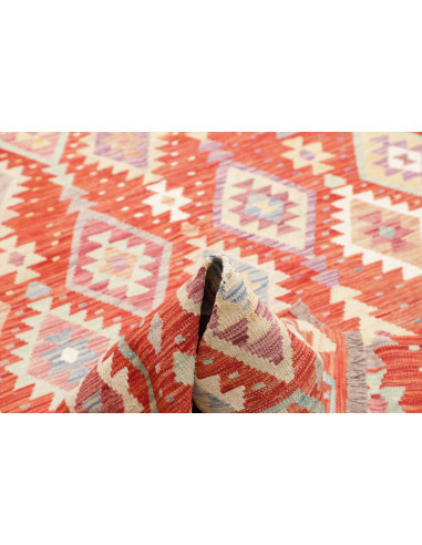 Tappeto Kilim Afghanistan 203x306 Rosso Terraco