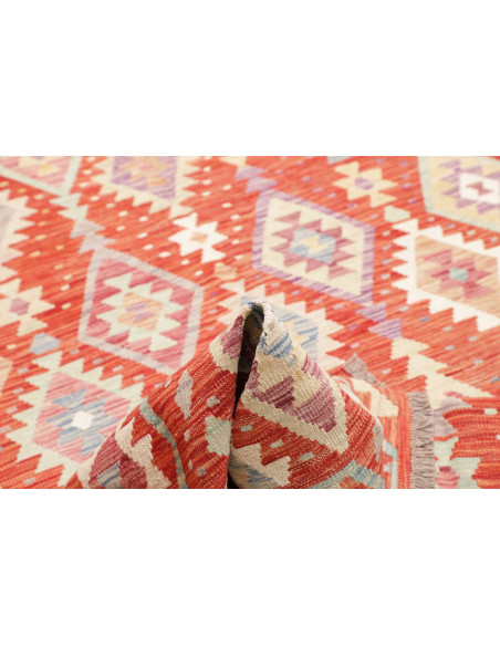 Tappeto Kilim Afghanistan 203x306 Rosso Terraco