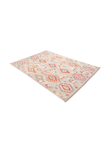 Rug Kilim Afghanistan 150x208 Light Grey Pastel