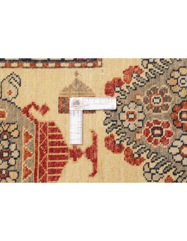 Tappeto Kazak Fine Pakistan 273x362 Beige Rosso